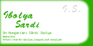 ibolya sardi business card