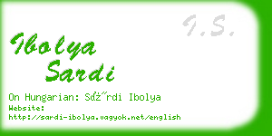 ibolya sardi business card